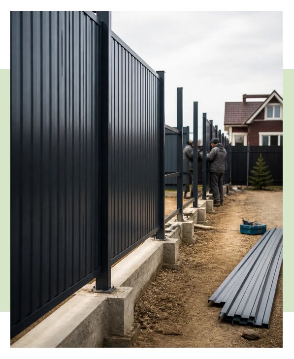 Металлический забор под ключ с установкой и монтажом в Ставрополе